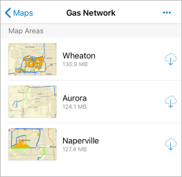 Gas Network preplanned map areas