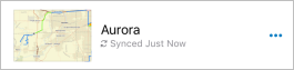 Aurora map area synced Aurora map area synced