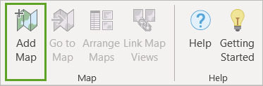 Add Map selected from ArcGIS ribbon