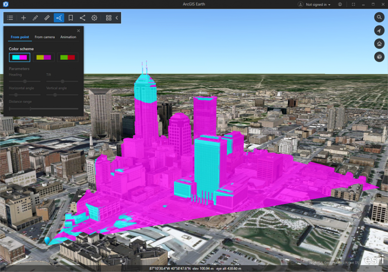 Perform viewshed analysis in ArcGIS Earth