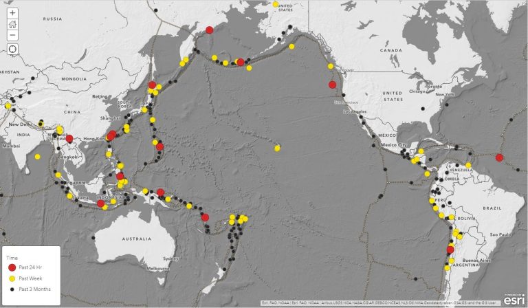 Earthquake data classified by Time.