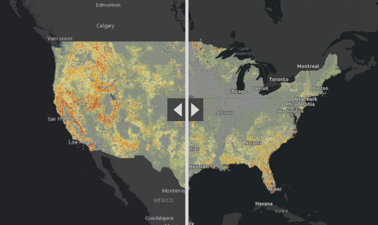 swipe tool to compare wildfire risk swipe tool to compare wildfire risk