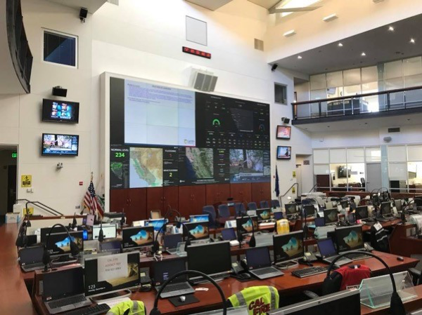 A dashboard in an operations center