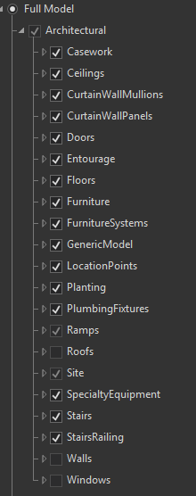 Exploratory Visibility Analysis from Revit Building Rooms