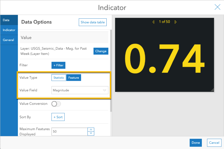 3-1 Use an Indicator to Display Magnitude and Event Time