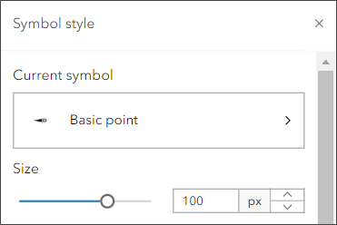 Symbol size Symbol size