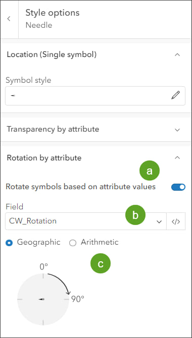 Rotation by attribute