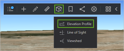 Elevation Profile option of Interactive analysis menu