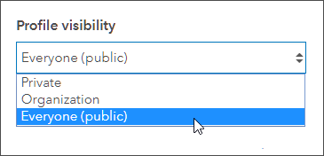 Set profile visibility Set profile visibility