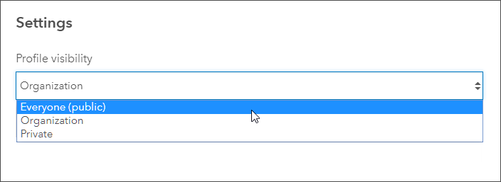 Set profile visibility