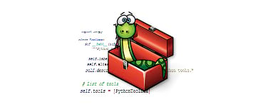 Cartoon python in toolbox