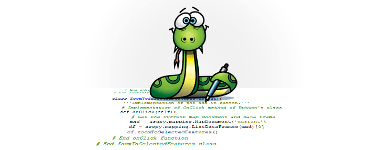 Cartoon Python snake
