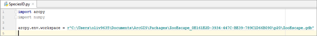 Import statements and environment. Import statements and environment.