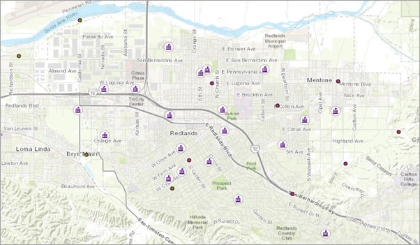 Starting map of schools and sightings