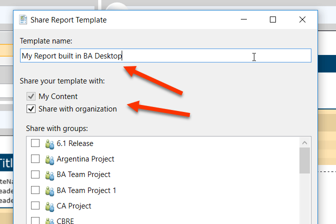 Share report template Share report template
