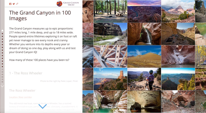 The cover for The Grand Canyon in 100 Images