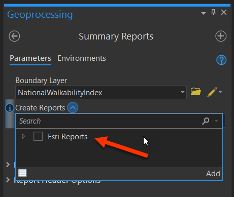Esri reports on local machine Esri reports on local machine