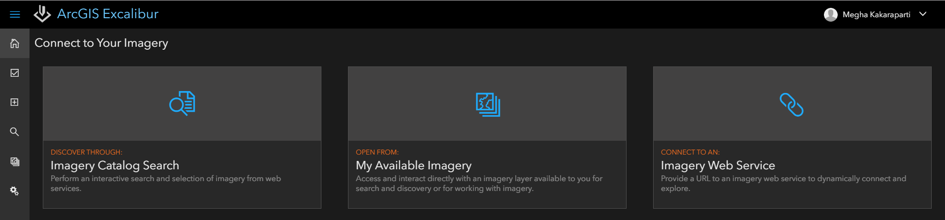 There are three ways to search for imagery