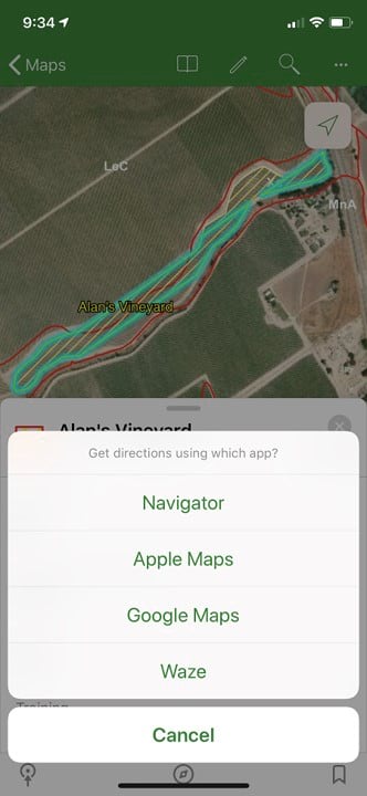 Integrate mapping applications for navigation