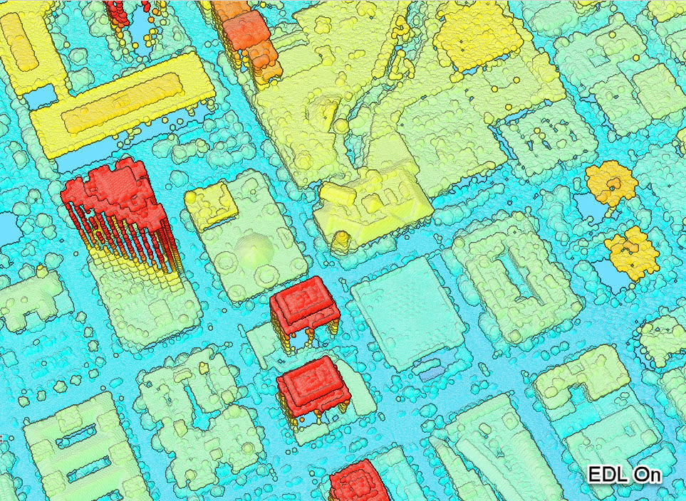 Figure 8 Commercial area of San Diego with EDL on