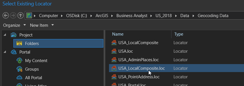 Select a Locator Select a Locator