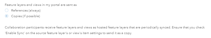 Administrative option to share as copies Administrative option to share as copies