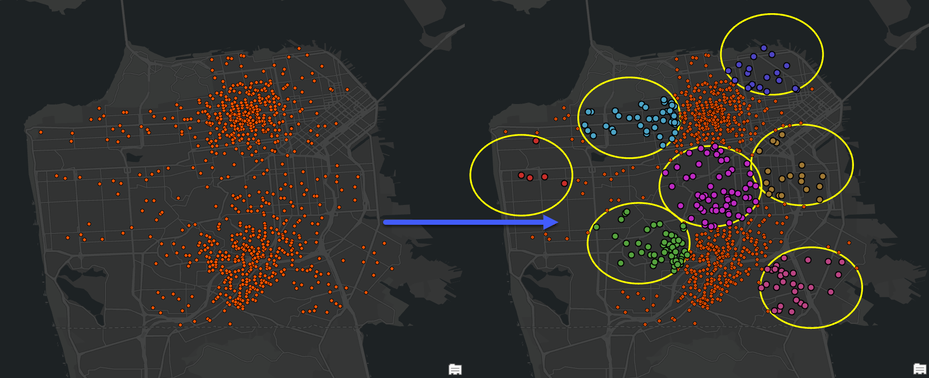 Trade Areas with customer assignments