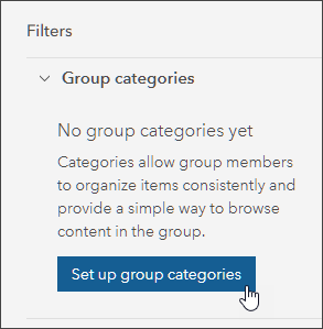 Set up group categories