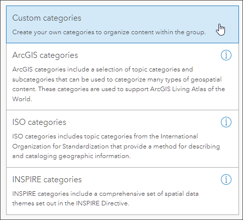 Category templates
