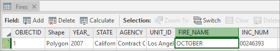 Editing in an attribute table Editing in an attribute table