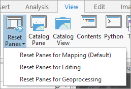Reset panes Reset panes