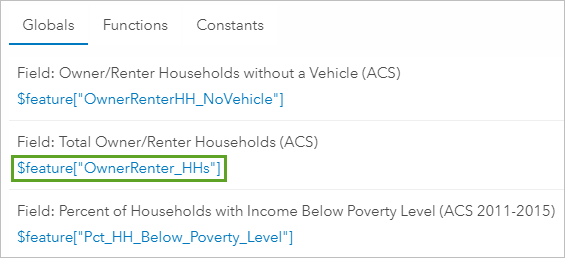 Total households field