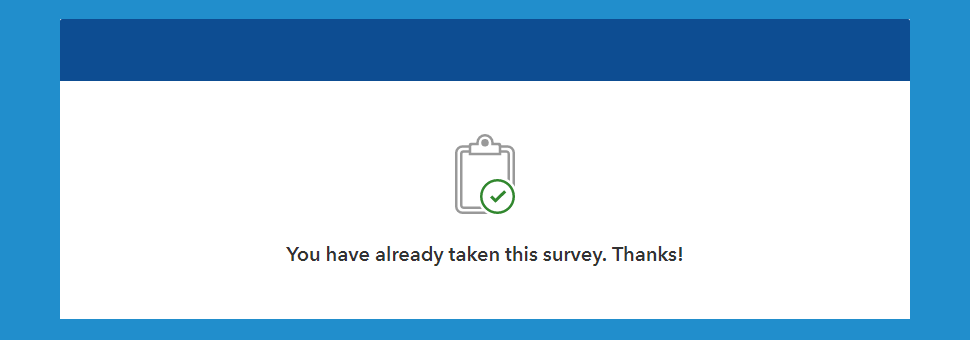 Already taken survey Already taken survey