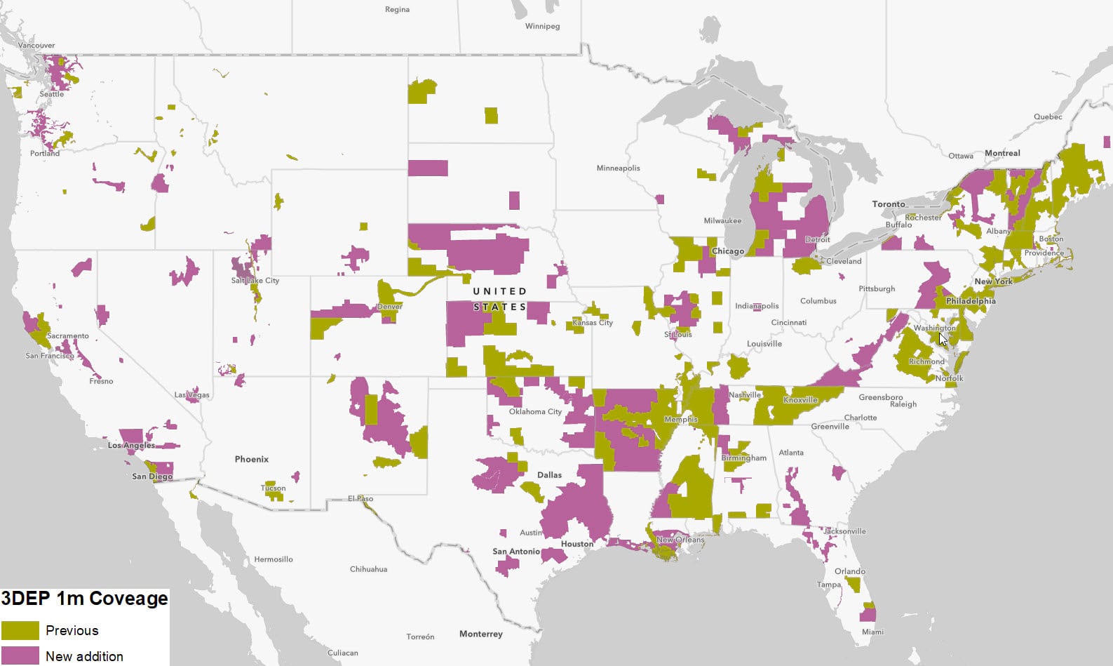 3DEP 1m coverage