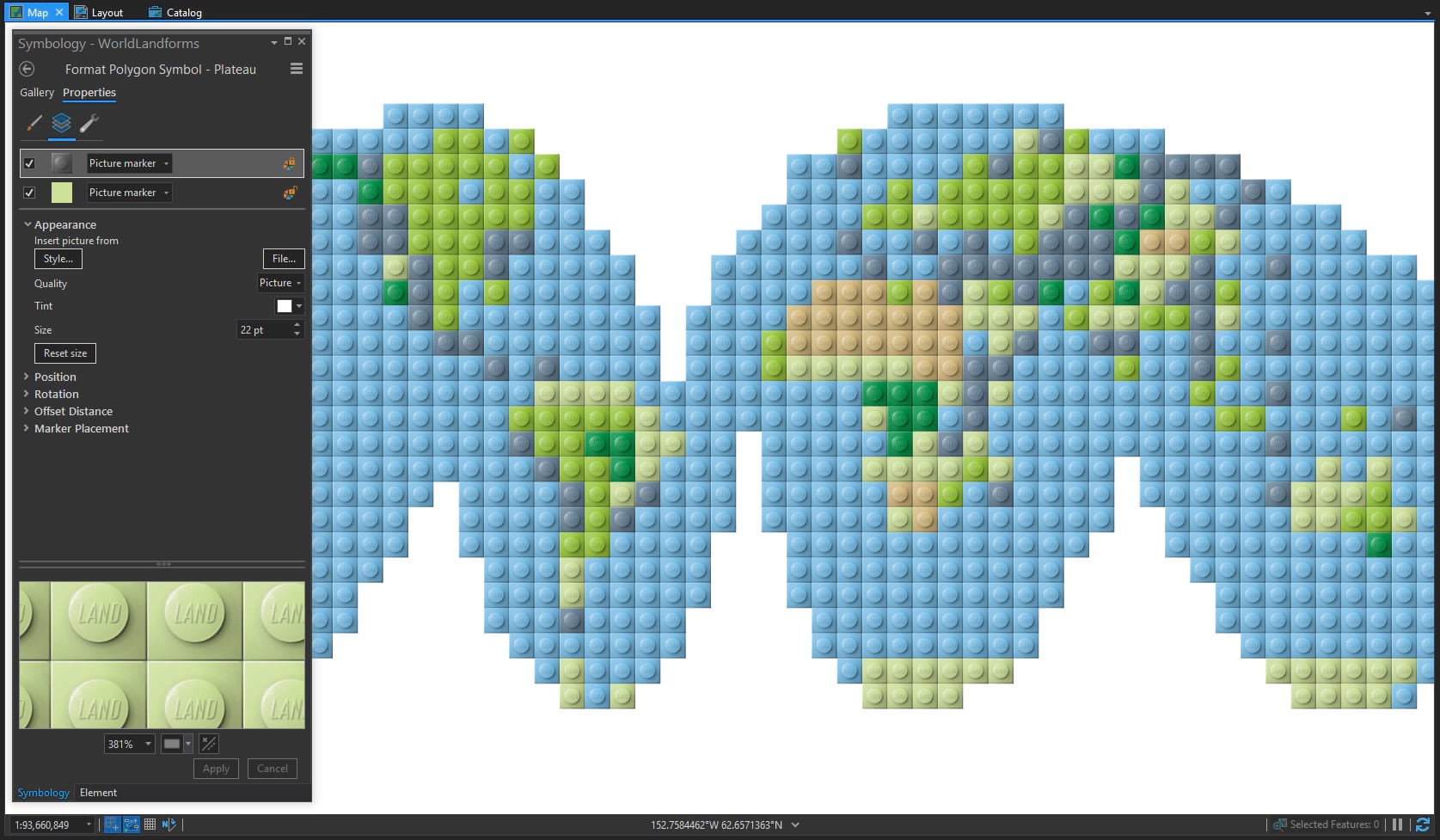 Steal this Lego Map Style for ArcGIS Pro, please