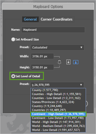 Set level of detail Set level of detail