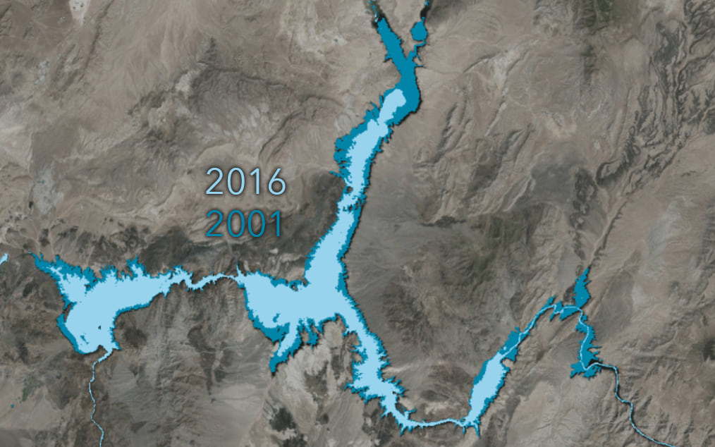 20016 and 2001 extents of Lake Mead
