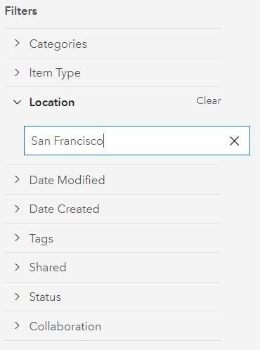 User interface to search by location User interface to search by location