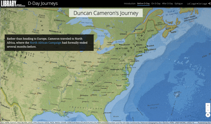 An animation of a globe zooming out from the United States' east coast, and rotating over to focus on North Africa An animation of a globe zooming out from the United States' east coast, and rotating over to focus on North Africa