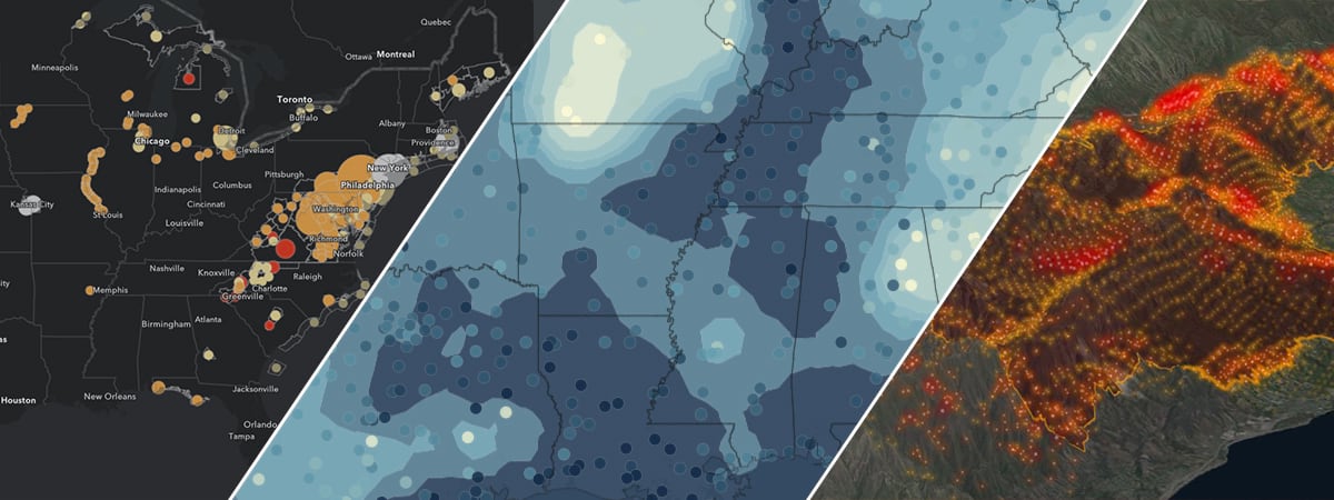 maps created with live feeds