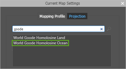World Goode Homosoline Ocean selected for Projection