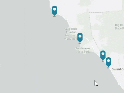 Express Map pop-up