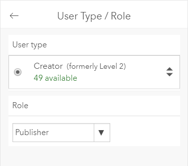 User Type and Role pane with options to change the member's assigned user type and role.