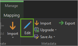 Edit map metadata