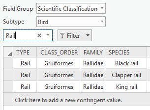 The Contingent Values view within ArcGIS Pro The Contingent Values view within ArcGIS Pro