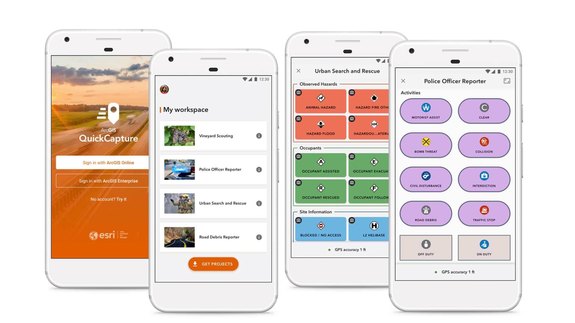 ArcGIS QuickCapture Screenshots in mobile devices ArcGIS QuickCapture Screenshots in mobile devices