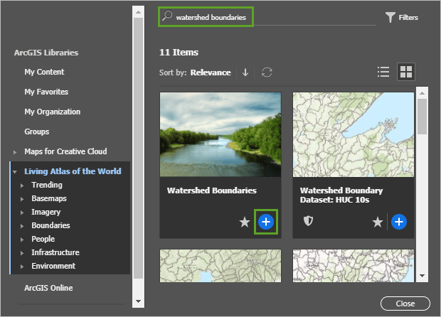 Watershed Boundaries in Living Atlas search results Watershed Boundaries in Living Atlas search results