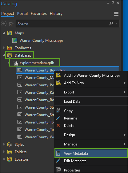 Display feature class metadata Display feature class metadata