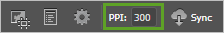 PPI set to 300 on the Compilation window PPI set to 300 on the Compilation window
