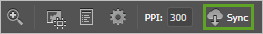 Sync button Sync button